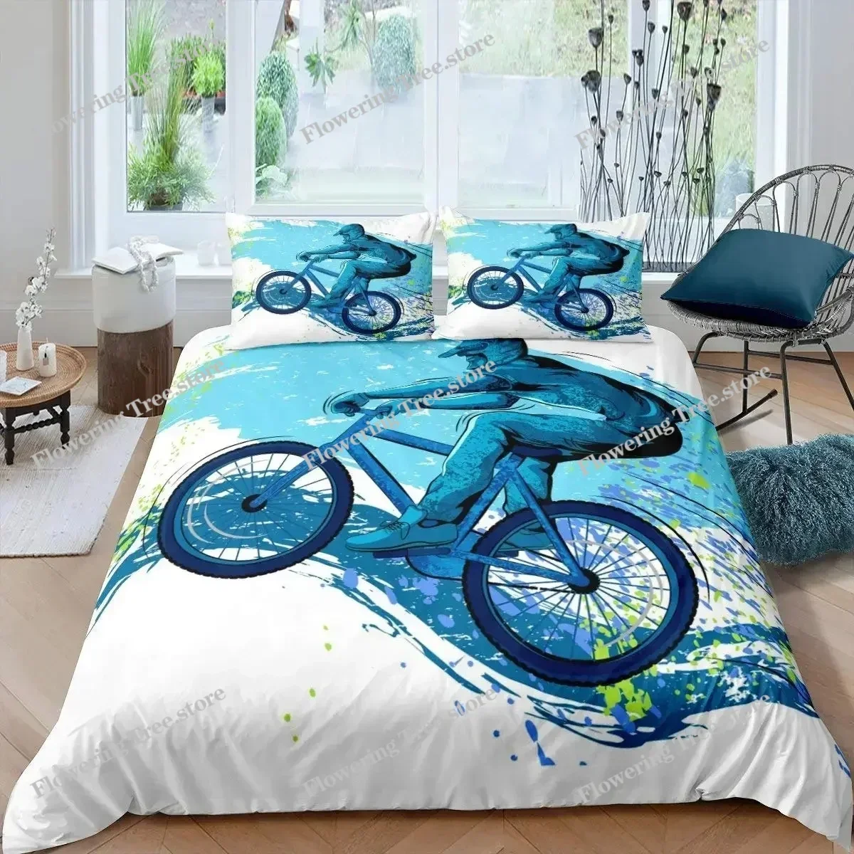 Bicycle Duvet Cover Set Microf - Mountain Biking Europe 评论和价格